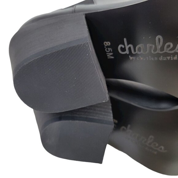 CHARLES BY CHARLES DAVID Black Leather Pointed Toe Chelsea Booties | 8.5 - Picture 11 of 16